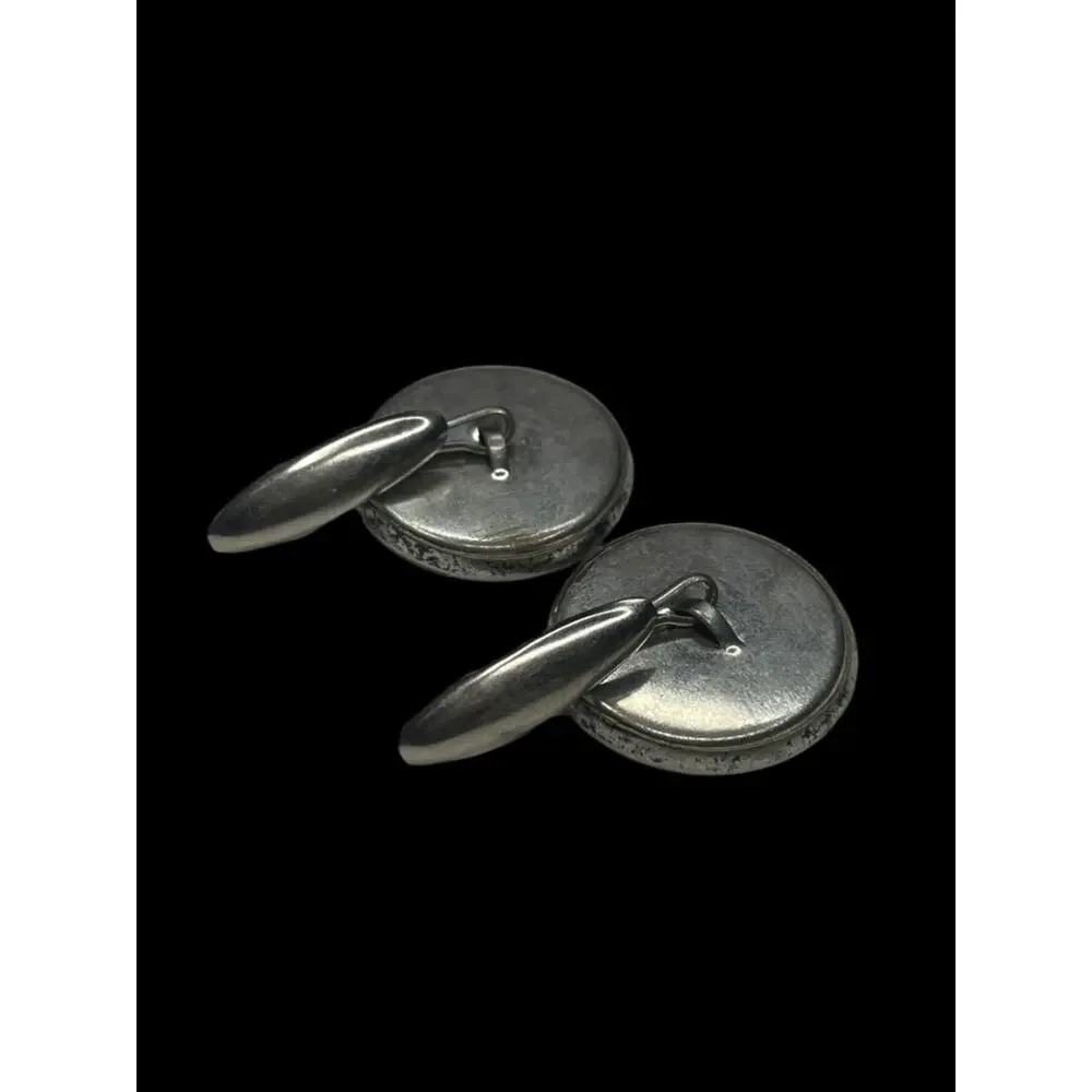 Equestrian Cross Country Horse Racing Vintage Men Silver Tone Fashion Cufflinks